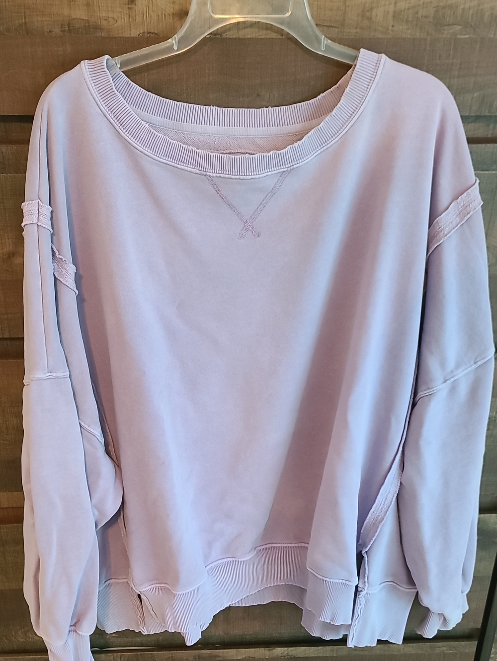 American Eagle Outfitters Light Purple Crewneck Sweatshirt